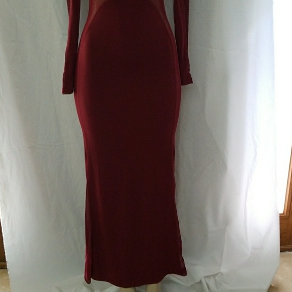 New panel mesh long sleeve dress - Picture 3 of 3